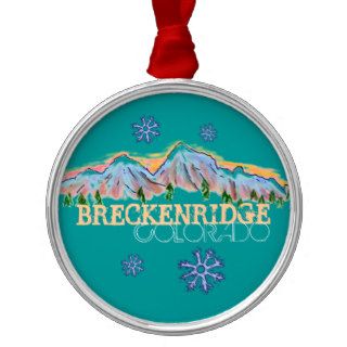 Breckenridge Colorado mountain snowflake ornament