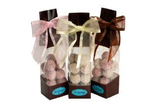Belgique   Unique Pink gift bag/bow, filled with finest Belgian Kosher Chocolate balls   Gourmet Chocolate Gifts  Grocery & Gourmet Food