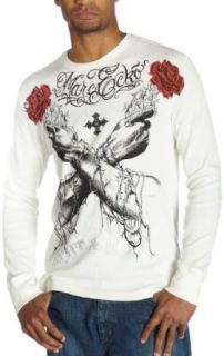 Marc Ecko Cut & Sew Men's Double Crossed Thermal Shirt, Powder White, X Large at  Mens Clothing store
