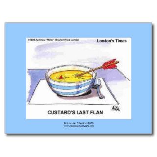 Custards Last Flan Funny Cartoon Postcards Post Card