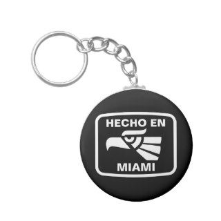 Hecho en Miami personalizado custom personalized Keychains