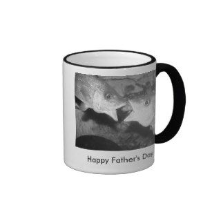 bw blue striped grunts, Happy Father's Day Coffee Mugs