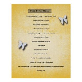 Alcoholics Anonymous Big Book Promises Poster