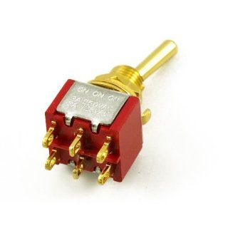 WD 3 Way Mini Switch On/On/On DPDT   Gold Musical Instruments