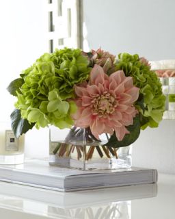 Pale Pink & Green Faux Floral Arrangement   John Richard Collection