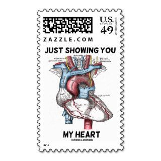 Just Showing You My Heart (Anatomical Heart) Postage Stamp