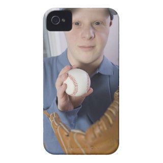 Man with a baseball glove and a baseball iPhone 4 Case Mate cases