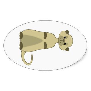 Cute Little Meerkat Animal Cartoon Stickers