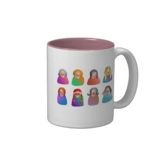 Female Emoticons Coffee Mugs