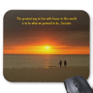 Sunset walk on the beach mousepad