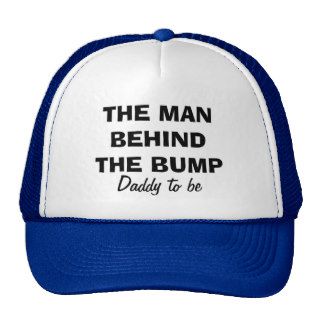 The man behind the bump  Funny hat for dad to be