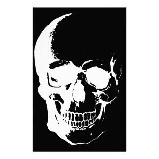 Black & White Skull Custom Stationery