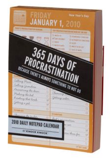 365 Days of Procrastination Calendar  Mod Retro Vintage Books