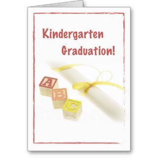 3723 Kindergarten Graduation Greeting Cards