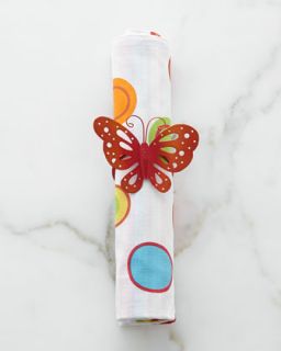 Four Butterfly Napkin Rings