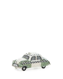 Hey Cabbie Crystal Taxi Cab Pillbox   Judith Leiber Couture