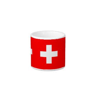 Switzerland   Swiss Flag Espresso Cups
