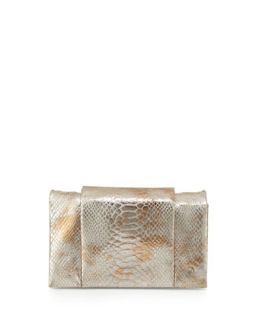 Snake Print Leather Wallet on a Chain   Halston Heritage