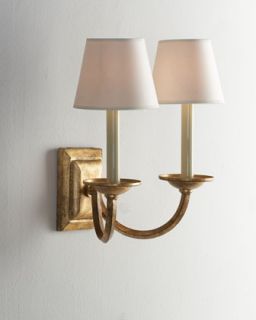 Double Arm Flemished Sconce   VISUAL COMFORT
