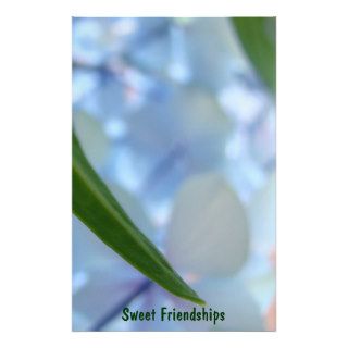 Sweet Friendships Stationery Blue Hydrangea Floral