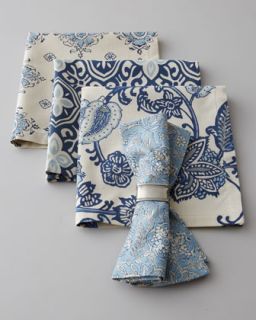 Four Block Print Napkins   French Laundry Home