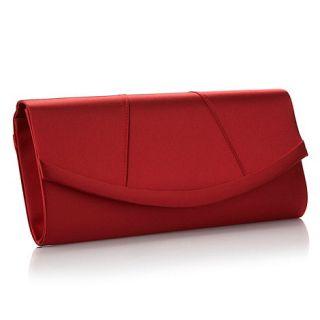 Debut Red curved panel clutch bag