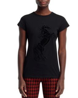 Womens Stallion Applique T Shirt, Black   Stella McCartney   Black (38/4)