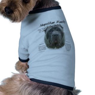 Neapolitan Mastiff (grey) History Design Pet Tee Shirt