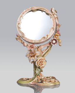 Floral Standing Mirror   Jay Strongwater