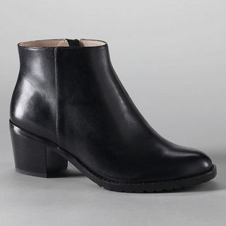Lands End Black womens tory ankle boots