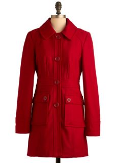 Tulle Clothing Junior Copy Writer Coat in Red  Mod Retro Vintage Coats