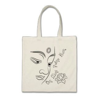 Lotus flower Om Mani Padme Hum Tote Bag