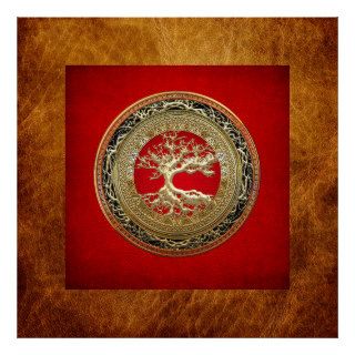 [150] Treasure Trove Celtic Tree of Life [Gold] Posters