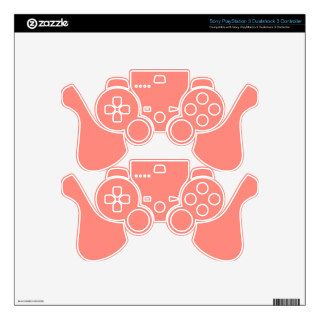 Coral Peach Background. Fashion Color Trend. Chic PS3 Controller Skins