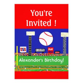 New Kids Baseball Birthday Party Invitations