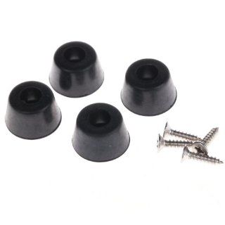 New 4pcs 13 x 6mm Rubber Feet Mat Pad with Stainless Screw for Guitar Furniture Musical Instruments