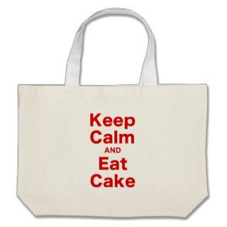 Keep Calm and Eat Cake Canvas Bag