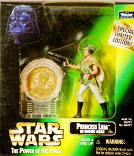 1998   Hasbro   Kenner Collection   Star Wars   The Power of the Force   Princess Leia in Endor Gear   Special Limited Edition   w/ Gold Colelctor Coin   New   Out of Production   Limited Edition   Collectible Toys & Games