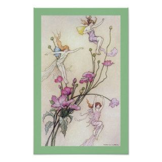 Three Fairies Mad with Joy Poster