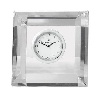 Royal Doulton Royal Doulton Silver 24% lead crystal Radiance square mantle clock