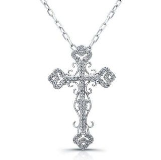 Vintage Diamond Cross Pendant Jewelry