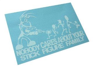 WATERGUN with Bear Claw Glove Decal F*@K Nobody cares about YOUR STICK FIGURE FAMILY Funny Vinyl Sticker 