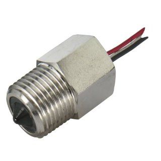 Gems Sensors 194472 Nickel Plated Steel Single Point Electro Optic Level Switch with Dry Probe, 1/2" NPT Male, 12 VDC, Normally Closed Industrial Flow Switches