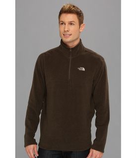 The North Face TKA 100 Microvelour Glacier 1/4 Zip Coffee Brown Heather
