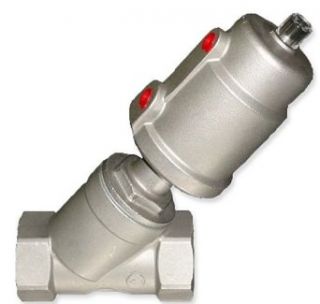 2/2 Way S.S. Angle Seat Valve 1 1/2 " NPT Pneumatic actuator Normally Closed Industrial Products