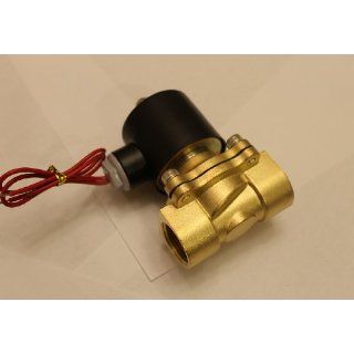 3/4 Solenoid Valve 12v DC Brass Electric Air Water Gas Diesel Normally Closed NPT High Flow Industrial Solenoid Valves