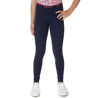 Pineapple Pineapple girls navy diamante leggings