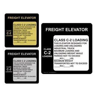 Freight Elevator Class C 2 Loading Sign Frt C2 Elevator / Escalator  Business And Store Signs 
