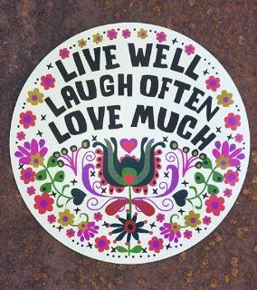 Car Magnet   Live Well Laugh Often Love Much   Decorative Signs