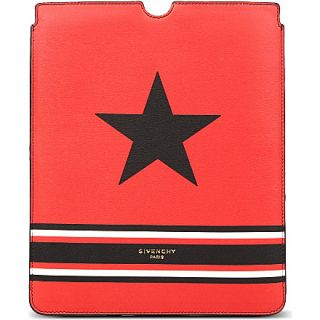 GIVENCHY   Stars and stripes print leather iPad case